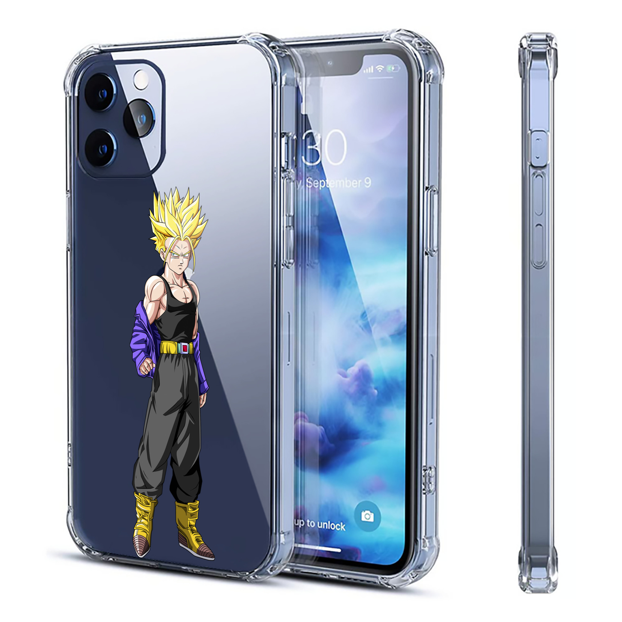 （画像用） ドラゴンボール トランクス（Torankusu）DRAGON BALL Trunks 【iPhone 12シリーズ対応】透明スマホケース（クリアソフトケース）